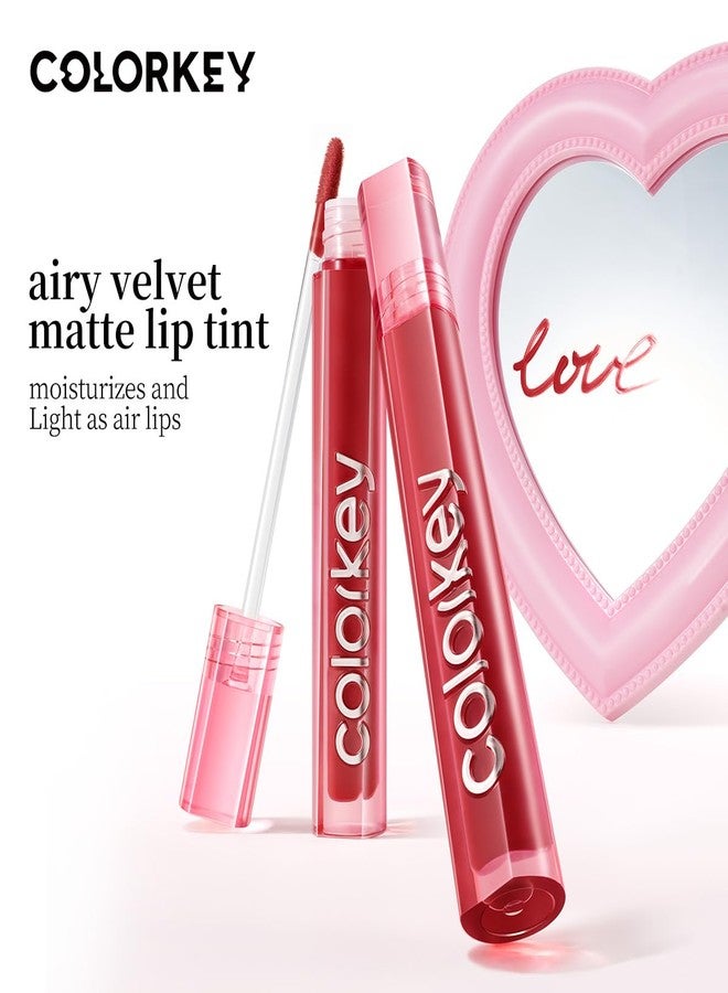 COLORKEY Airy Velvet Lip Tint, Matte Finishs, Longwear Rich Lip Colors, non-sticky, Creamy Soft Texture, Waterproof Lip Stain, Matte hydration, non-drying. Velvety finish (R247 Spring Snow, 3g) - Image 5